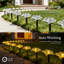 Éclairage solaire d'extérieur, guirlande de 10 lumières DEL, lumière de paysage imperméable de 11,5 pi, décoration de jardin pour la cour, blanc chaud