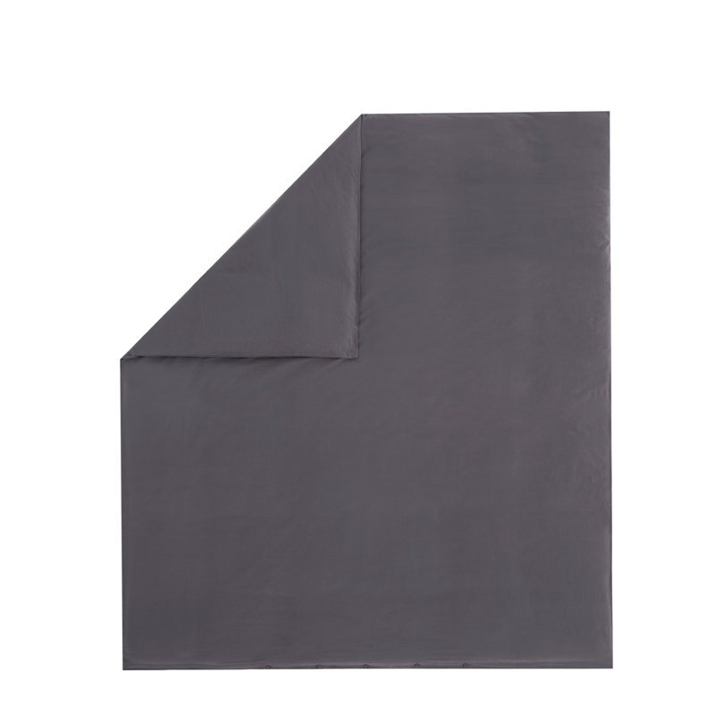 Penny Cotton Duvet Cover, King Duvet Cover, Anthracite