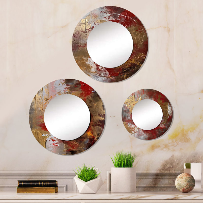 Kaydance Metal Round Mirror