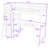 Dulcinea Kids Full Drawer Wood Loft Bed with Built-in Desk and Shelves-294511559-309249244
