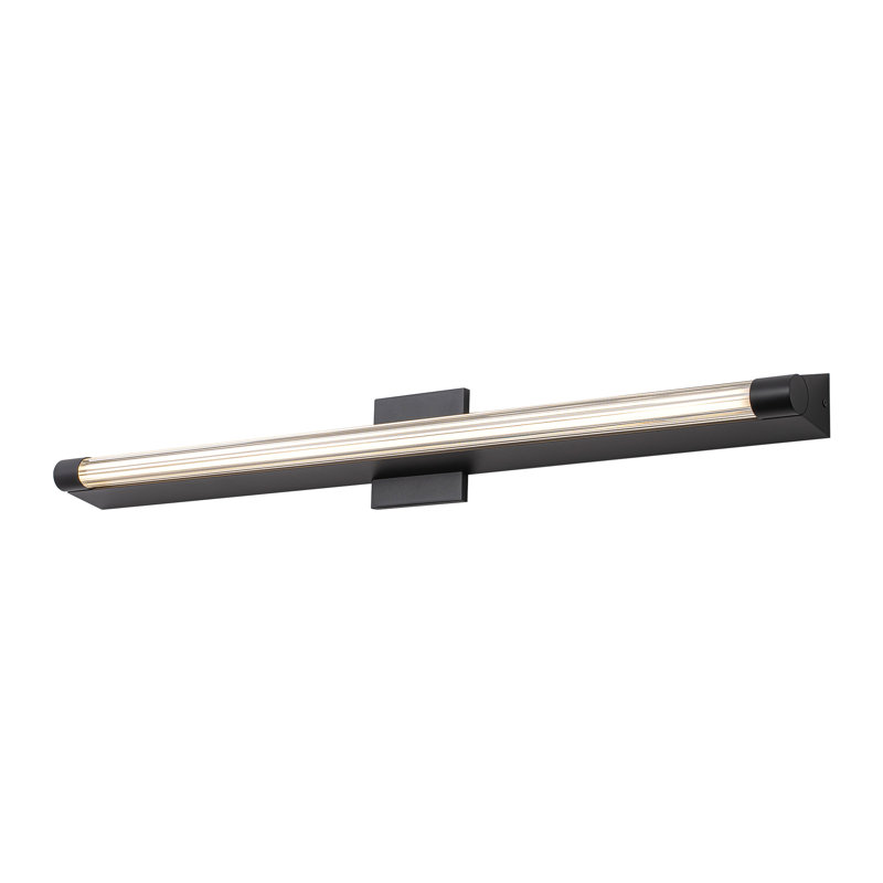 Maxe 36-in Black Dimmable LED Vanity Light, Black, 36-in
