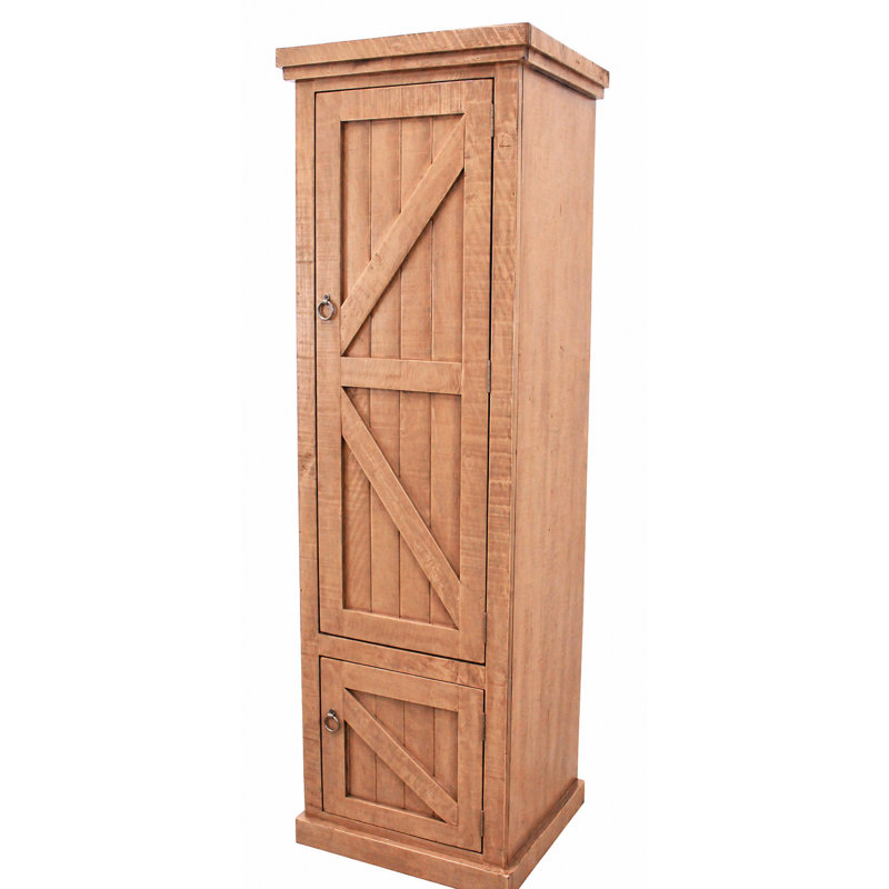 Armoire Kelley, Blanc doux rustique