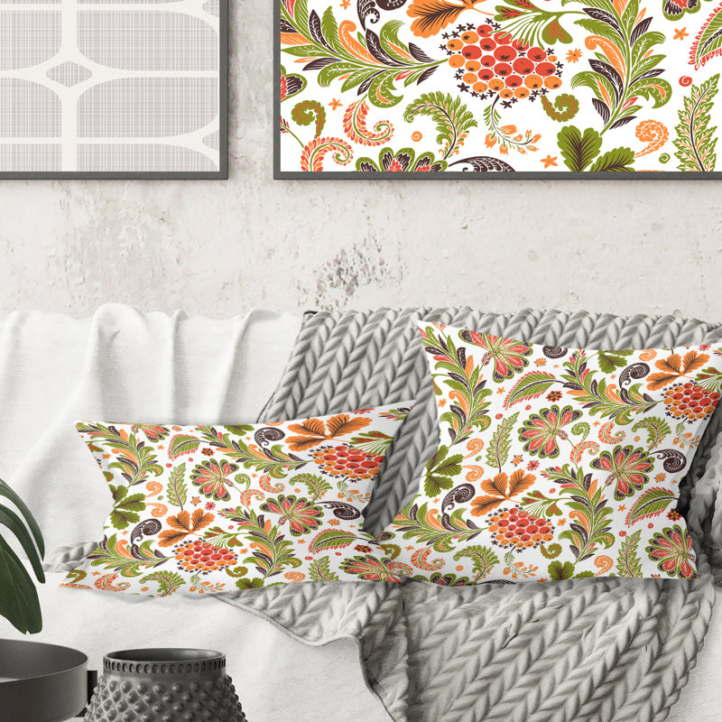 Coussin décoratif imprimé rétro Mid-Century