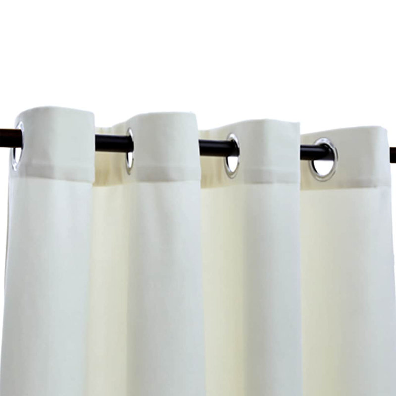 Ja Velvet Blackout Curtain Single Panel, Cream