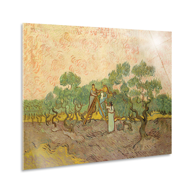 Women Picking Olives by Vincent Van Gogh - Unframed Painting, 65cm H x 95cm W