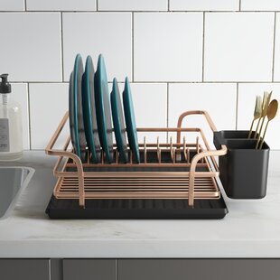 Dish Drying Rack for Kitchen Counter for Single or Couple Expandable Dish  Drying Rack for Small Counter Space Dish Rack with Drainboard Dish Drainer