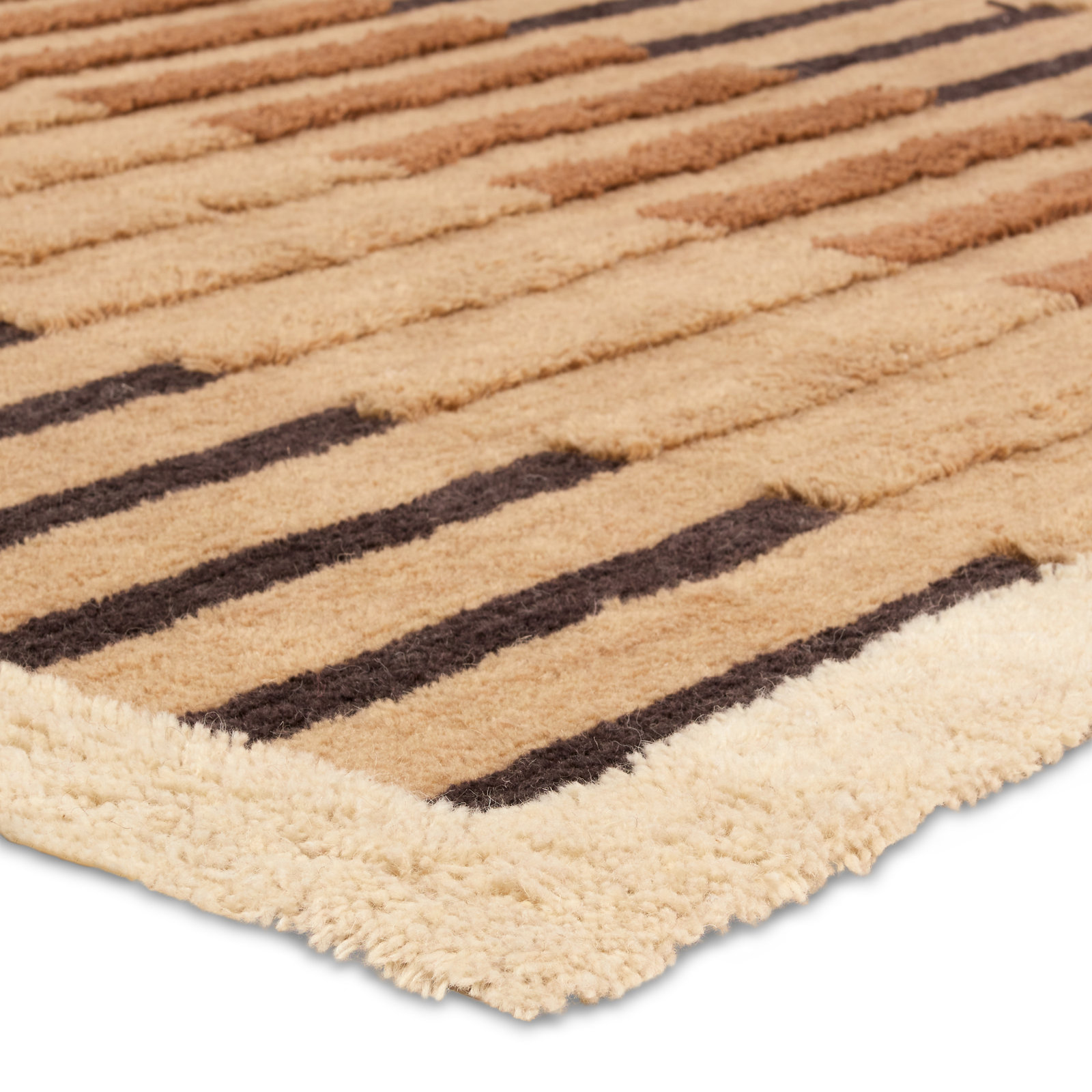 Joss & Main Jivika AIB03 Handmade Geometric Brown Area Rug (7'9