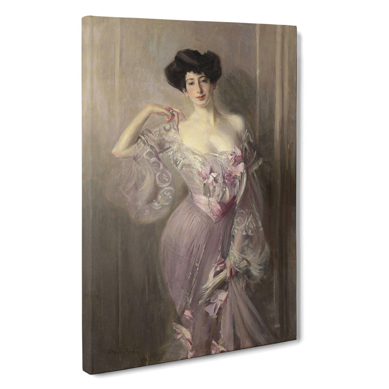 Portrait Of Betty Wertheimer by Giovanni Boldini - Wrapped Canvas, 50cm H x 35cm W x 3cm D