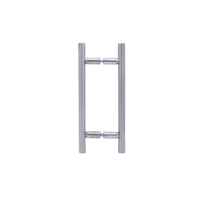 Poignée de porte de douche échelle à dos FHC LH12BN, matériau laiton, longueur totale 12 po, centre à centre 8 po, finition nickel brossé