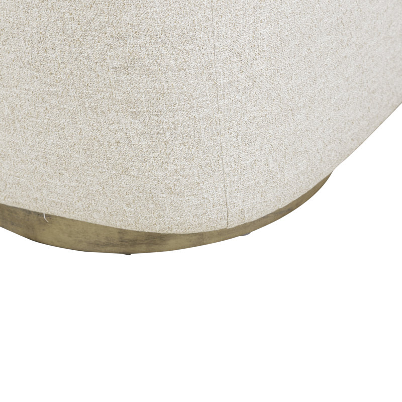 Abere Upholstered Swivel Accent Chair, Cream/Brown Polyester, Brown