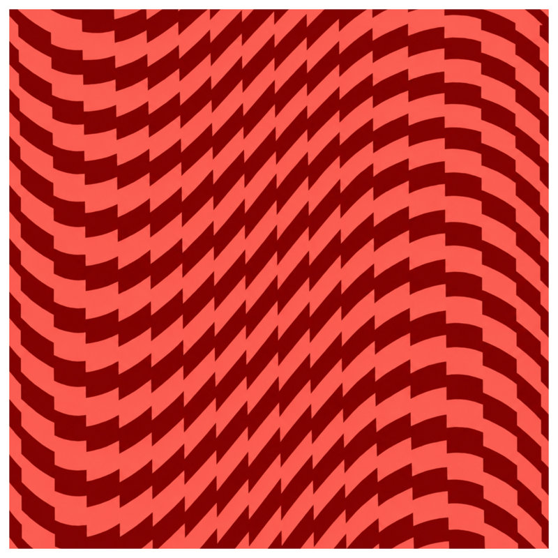 Édredon rouge à motif géométrique, Twin