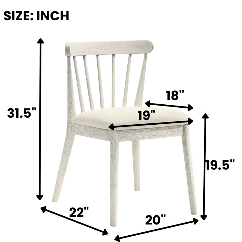 Chaise d'appoint Rustic 2, Blanc