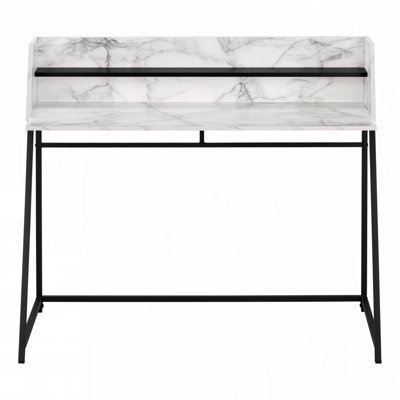 Bureau d'ordinateur, bureau personnel, ordinateur portable, tablettes de rangement, l 48 po, travail, contemporain,