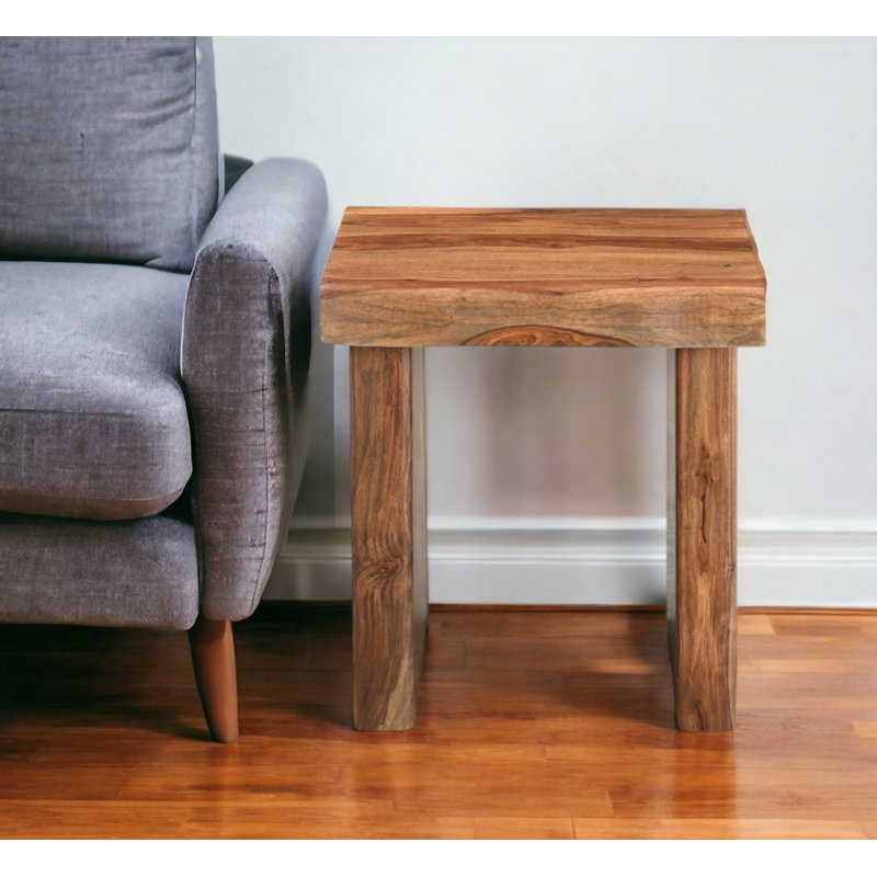 Table de bout carrée 23 po, Marron clair