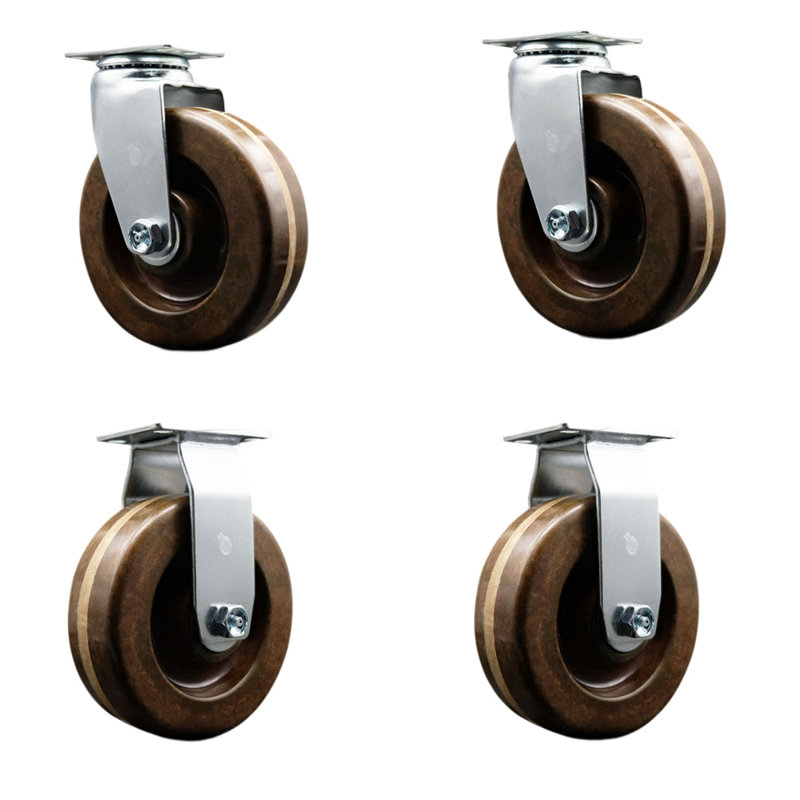 4-Piece High Temp Phenolic Caster Set