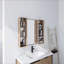 Armoire à pharmacie 41,3 po avec rangement, armoire à pharmacie murale avec porte miroir, contreplaqué