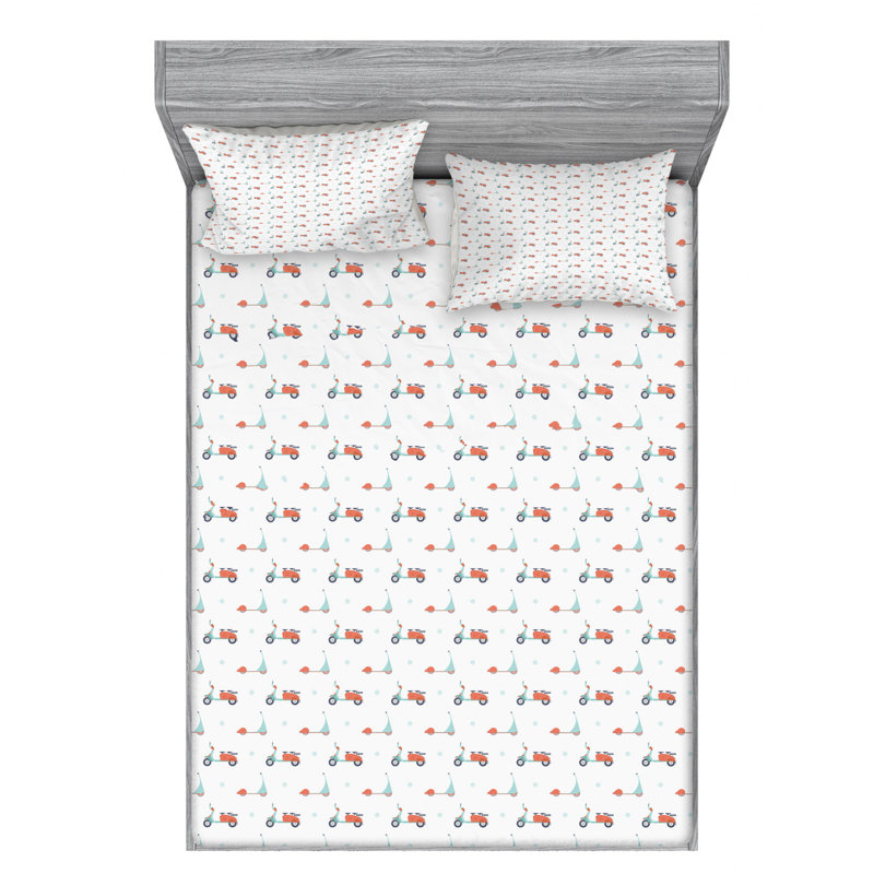 Microfiber Sheet Set, Queen Sheet Set + Fitted Sheet + 2 Pillowcases