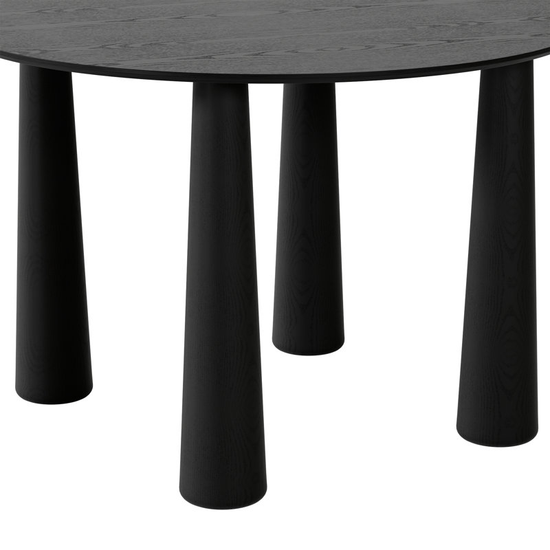 Table de salle à manger Caitlyn, H 30 po x L 45 po x l 45 po, Noir, noir, noir, noir
