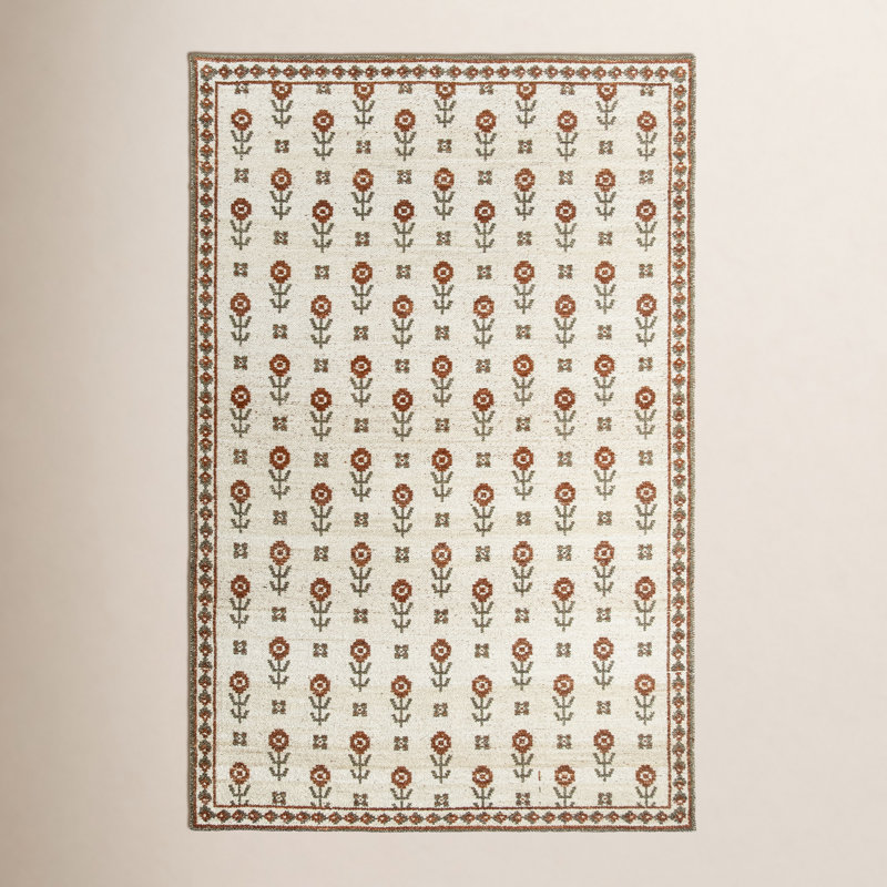 Tapis Sofia Jacquard en polyester recyclé multicolore, Rectangle 5 pi 6 po x 8 pi 6 po