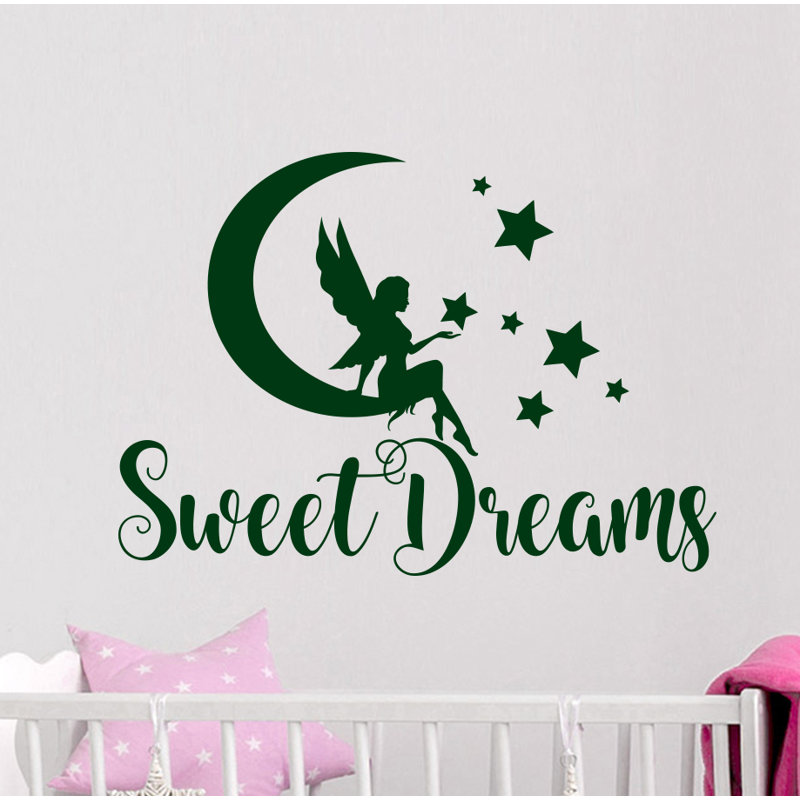 Décalcomanie murale lune rêves, Vert