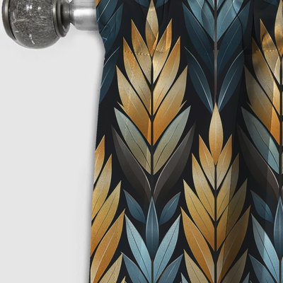 Tribal Essence Chevron Pattern - Chevron Curtain - Blackout Chevron Curtain - 1 Panels