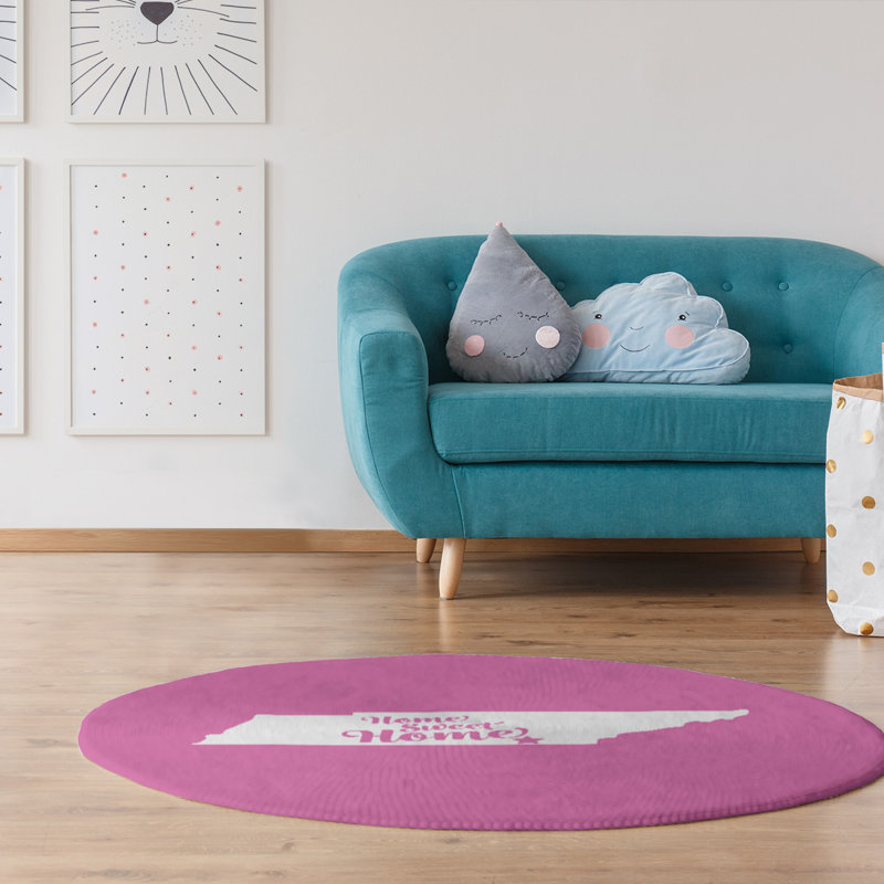 Chenille Indoor Rug, Round 5'