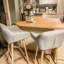Aghaboy Upholstered Counter Stool with Solid Wood Frame-839654143