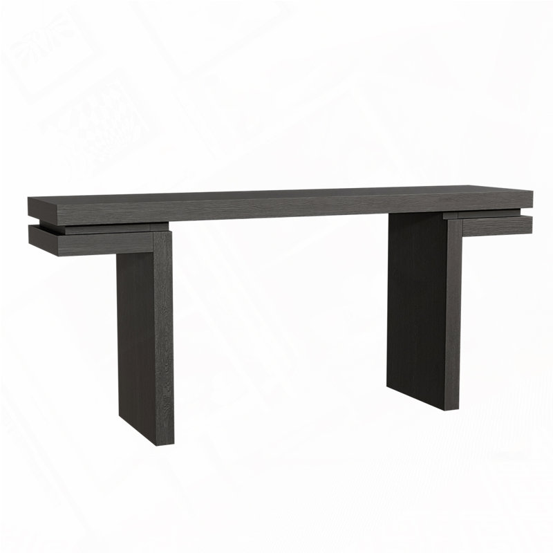 66"L Farmhouse Console Table, Black
