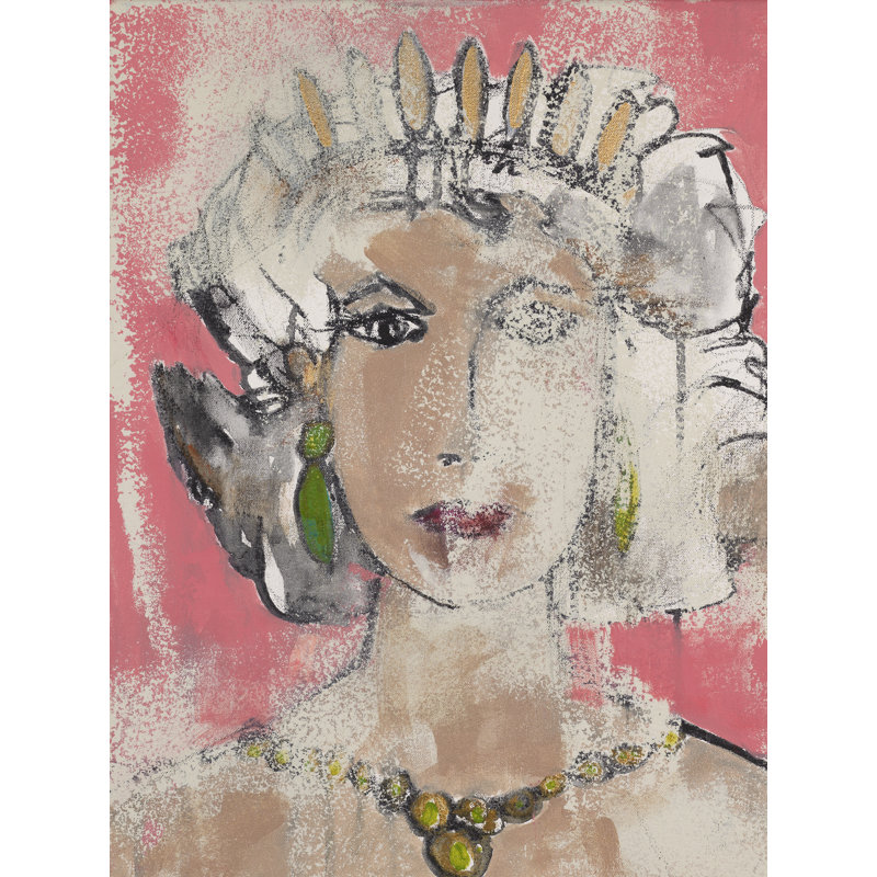 Queen With The Unspoken Promises Print by Jacquie Gouveia, Black Framed Canvas, No Mat, 40" H x 30" W