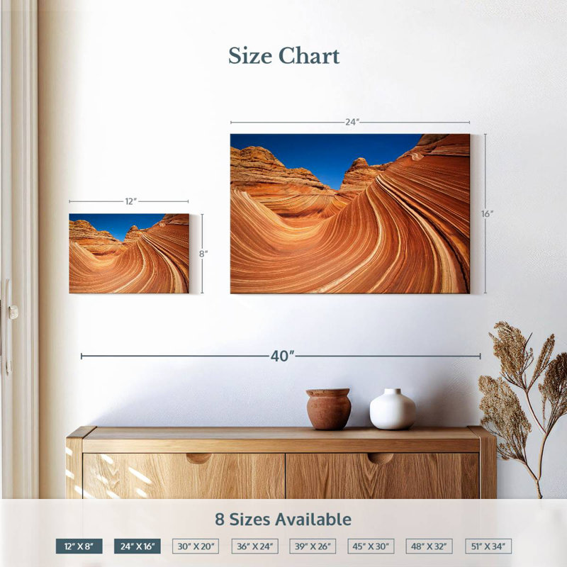 Alvord The Wave Swirling Pattern, 16'' H x 24'' W