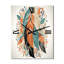 Horloge murale rétro surdimensionnée en plumes de bohème bleu I-99639332
