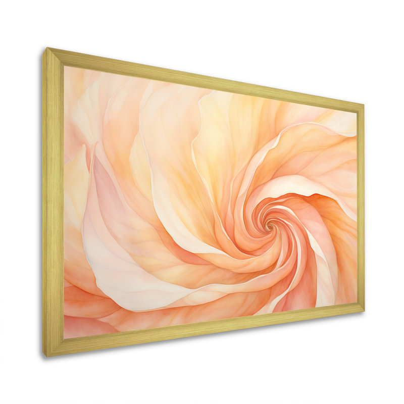 «Lincolnton - Abstract Spirals», art mural, H 34 po x l 44 po x P 1,5 po, Impression dorée sur toile encadrée