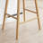 Upholstered Counter Stool with Solid Wood Frame