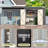 4' Sheds & Outdoor Storage With Attached Hardtop Metal Pergola Gazebo