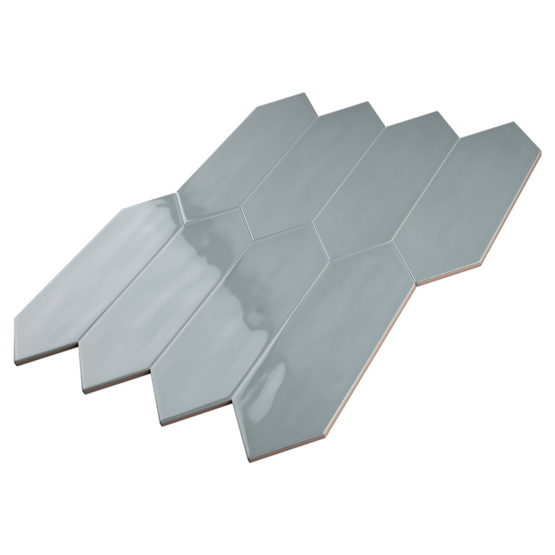 Taylor 3.94 in. X 11.81 in. Polished Ceramic Picket Wall Tile, Sky Blue