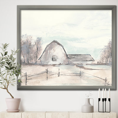 Cadre photo viii "campagne grange" , impression sur toile