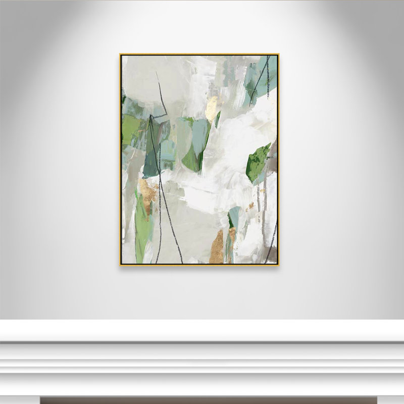 Enchanted Emerald Collection Enchanted Emerald I by Update Hi Res Image List Print, Gold Floater Canvas Floater Framed