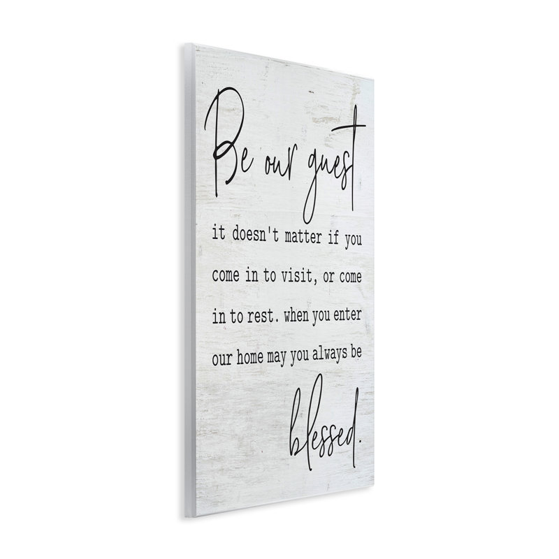 Be Our Guest by Lettered and Lined - Textual Art Print, 18" H x 12" W