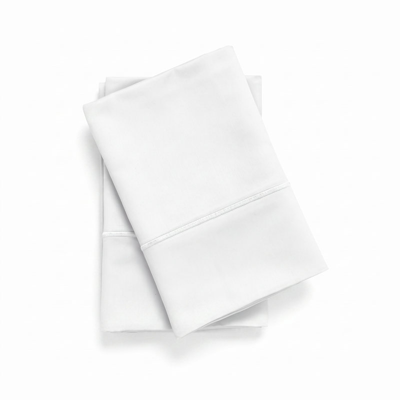 Luxor Treasures 300 Thread Count Egyptian Cotton Blend Pillowcase, King, White