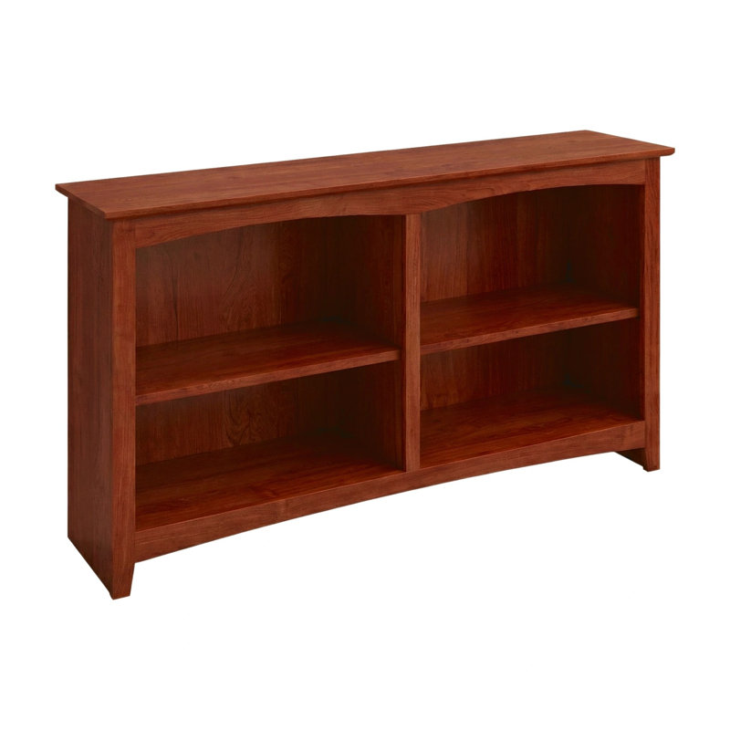 Malani 36" H Solid Wood Classic Bookcase, Washington Cherry, (2 Shelves) 29"H x 49.75"W x 12.875"D