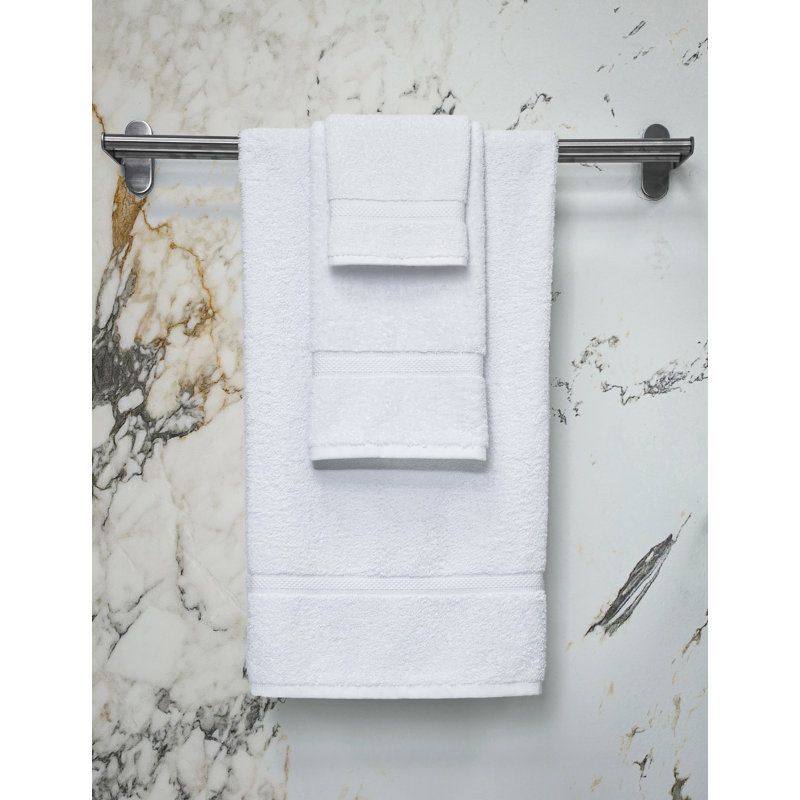 Martex Brentwood Towels Double Dobby Bath Towel, White