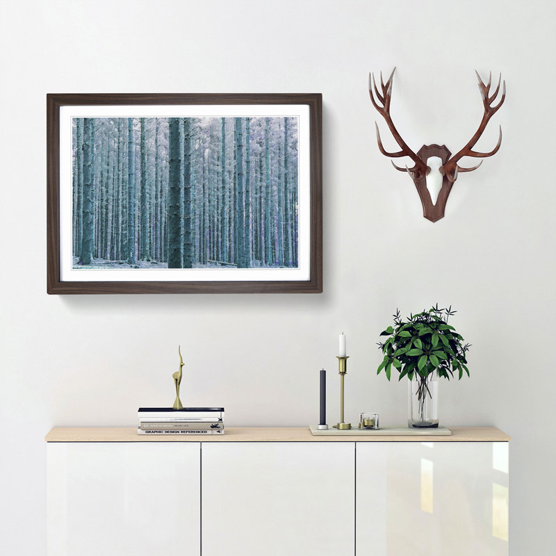 Forest in the Blue - Framed Print, Walnut Framed, 27cm H x 36cm W x 2cm D