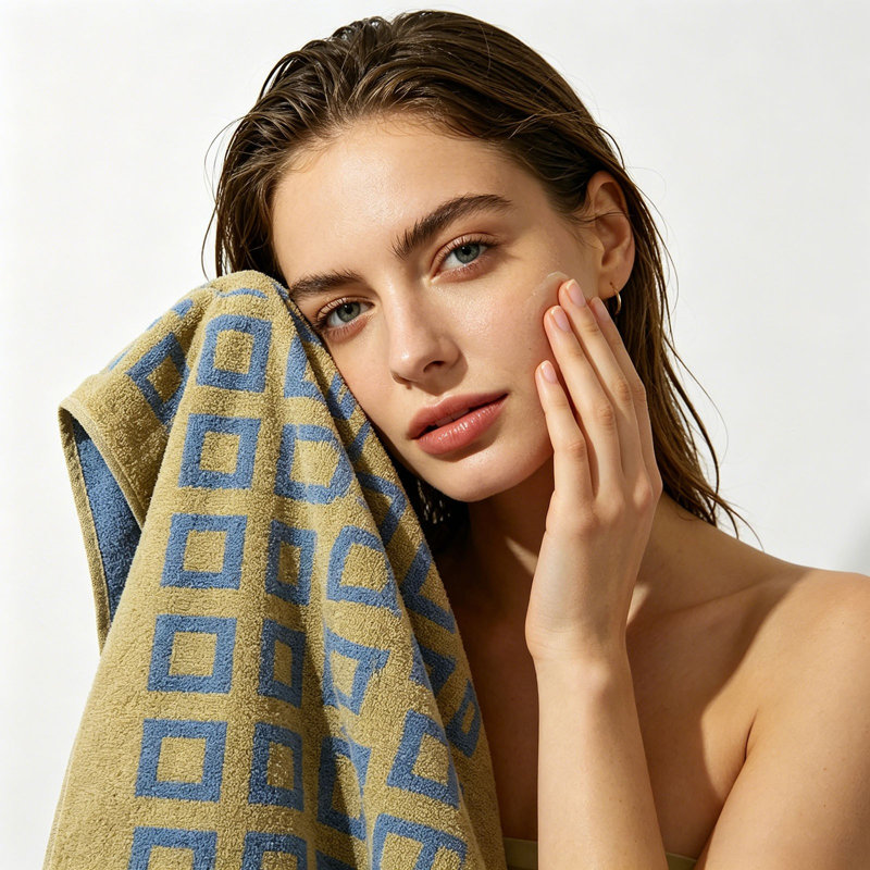 Soft Absorbent Quick Dry Face Towel, Lint Free Hand Towel And Facial Washcloth For Daily Home Use, 13.8x27.6in Green, Green