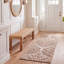 Ikat Handmade Tufted Wool Ivory / Brown Area Rug-1586602619