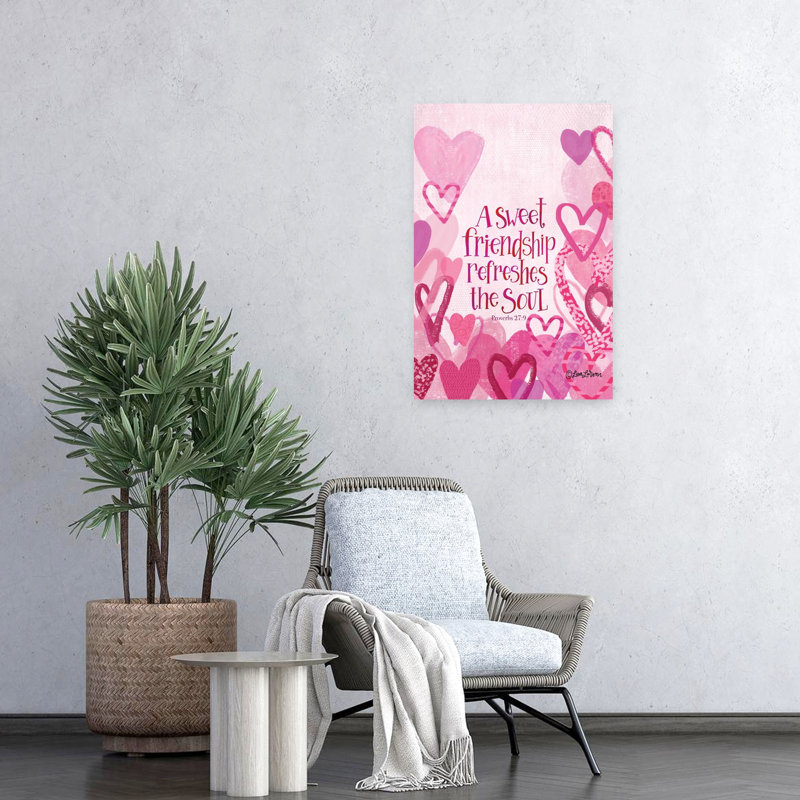 A Sweet Friendship, art contemporain abstrait, H 24 po x l 16 po
