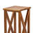 Set of 2 Solid Wood Nesting Tables Rustic Accent Side Tables with Open X-Frame Design Espresso-246741549