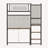 Twin sized loft metal bed with white for bedroom and dormitory, with built-in charging station and LED lighting-1425579734-1425579735