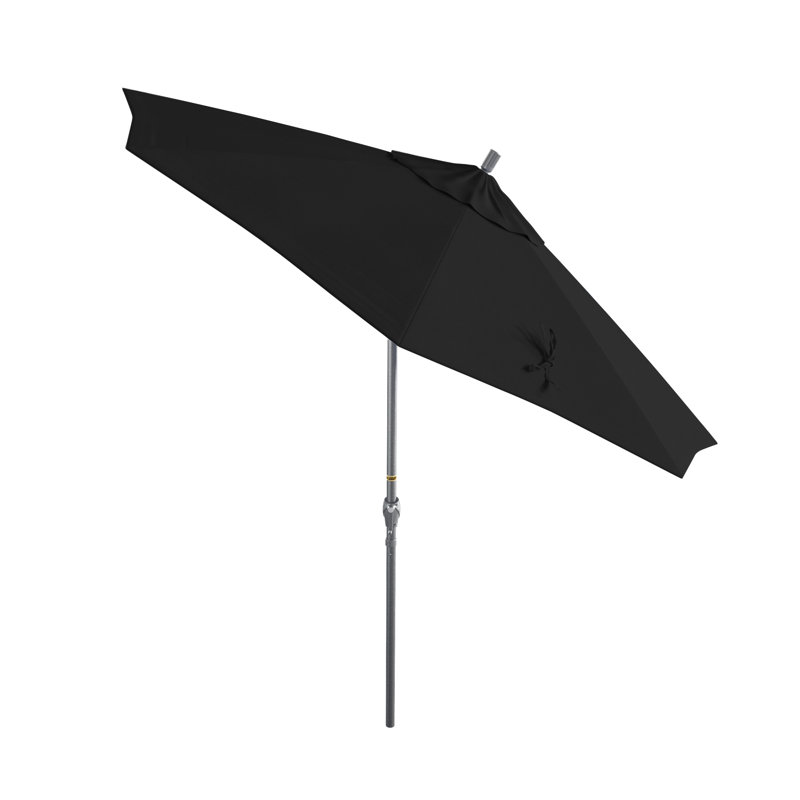 Parasol de marché 9 pi Junerose, Hammertone gris foncé, Welfleet Sea Outdura®