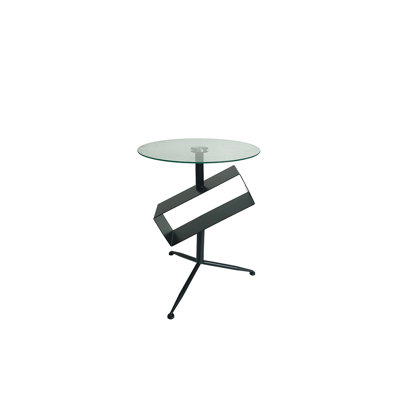 Aathavan Glass Top End Table