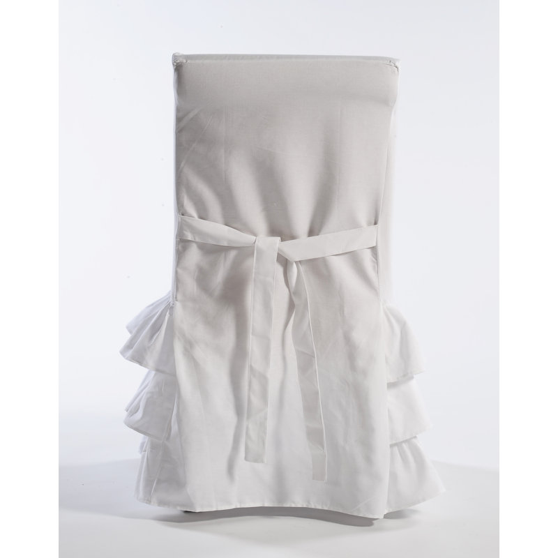 Housse pour chaise de salle à manger Parson, blanc